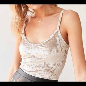 UO Kimchi Blue crushed velvet tank top